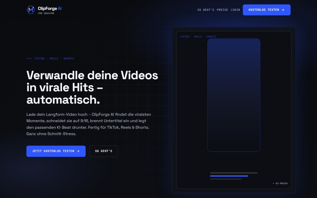 ClipForge AI Vorschau